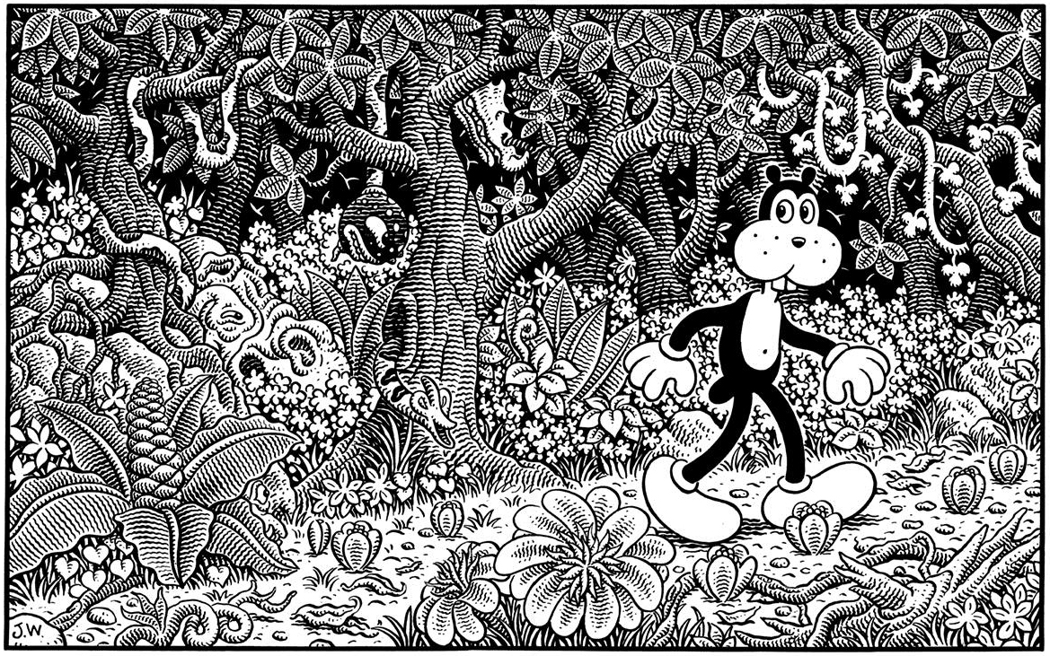 Jim-Woodring-.-Frank-in-the-Woods-.-2011